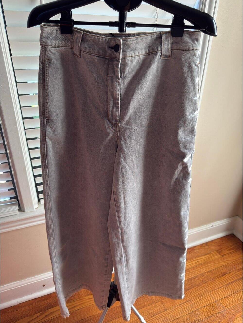 NWT Saint Art Amber Denim Pant Powder Grey Wide Leg Jeans Women’s 29